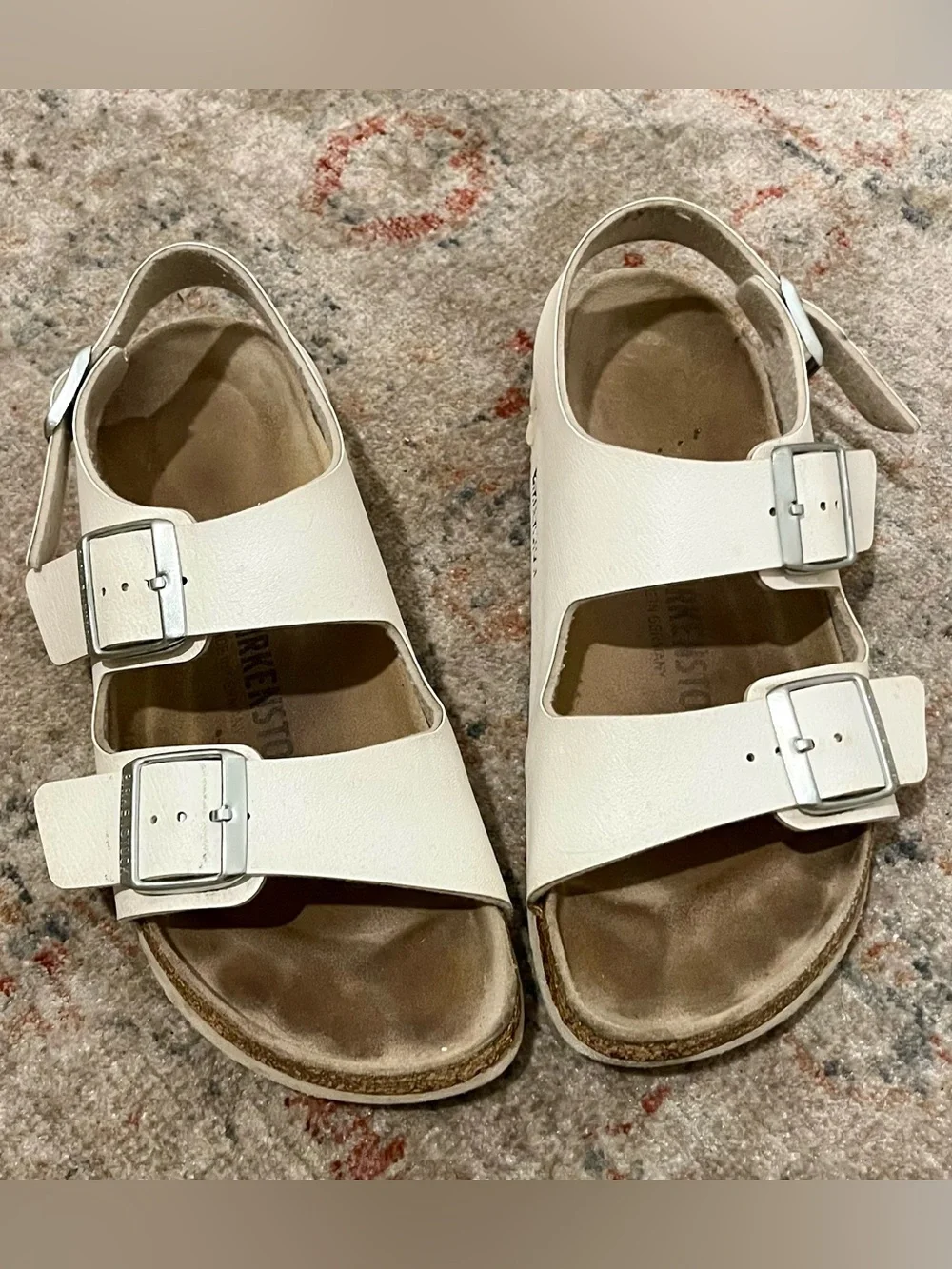 Birkenstock White Two-Strap Open-Toe Women's Sandals